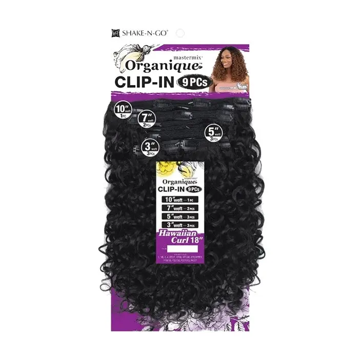 Shake-N-Go Organique Weave - 9 Pcs Clip-In Hawaiian Curl 18"