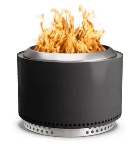 27 Inch Smokeless Fire Pit – Portable Stainless Steel Outdoor Fireplace - 360° Airflow Technology and Removable Ash Pan – Ideal for 6 or More People, 43.9lbs, Ash