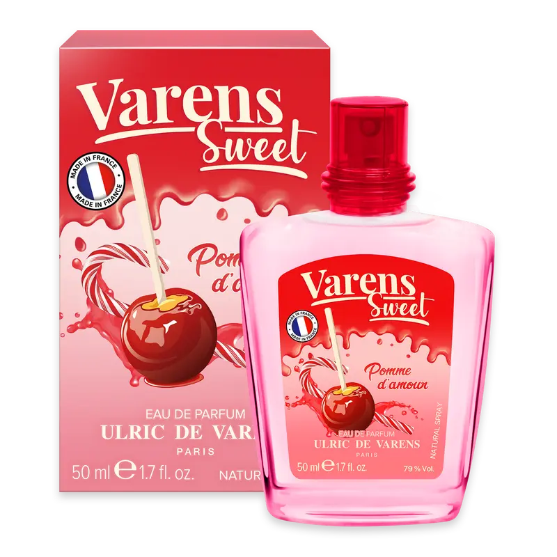 Ulric de Varens Sweet POMME d'AMOUR Eau De Parfum for Women 1.7 Fl Oz - Notes of Apple, Caramel, Sugar, Vanilla