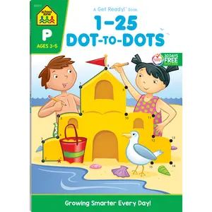 1-25 Dot-to-Dots Preschool Workbook (64 Pages)