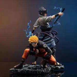 29cm Figurine Uzumaki Naruto And Sasuke Figure PVC Statue Model Collectible