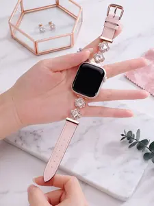Watch strap with rhinestone four-leaf clover design (strap only) — Business and formal watch strap, compatible with Ultra 2/Ultra/Series 10–1/SE/SE2 (38–49 mm) | Women’s exclusive (watch not included)