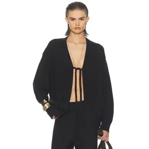 Helsa Paxton Cardigan in Dark Brown