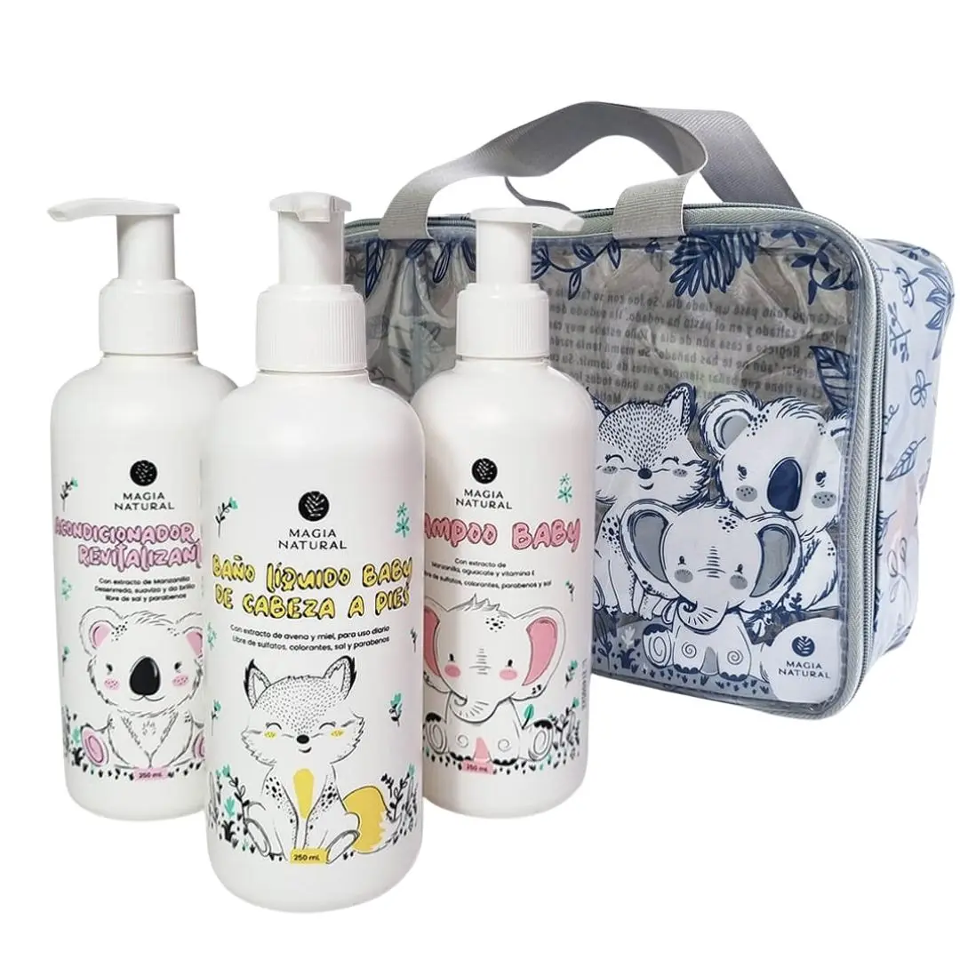 ISARENA BEAUTYLINES Baby Bath Set - 3-Piece Haircare & Body Cleanser Kit with Oats, Honey & Chamomile for Newborns and Sensitive Skin