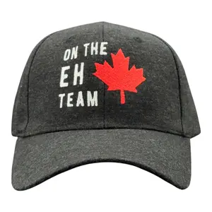 On The Eh Team Hat Funny Canada Maple Leaf Joke Cap Funny Hats Funny Sarcastic  Novelty Caps for Men Black - EH Standard