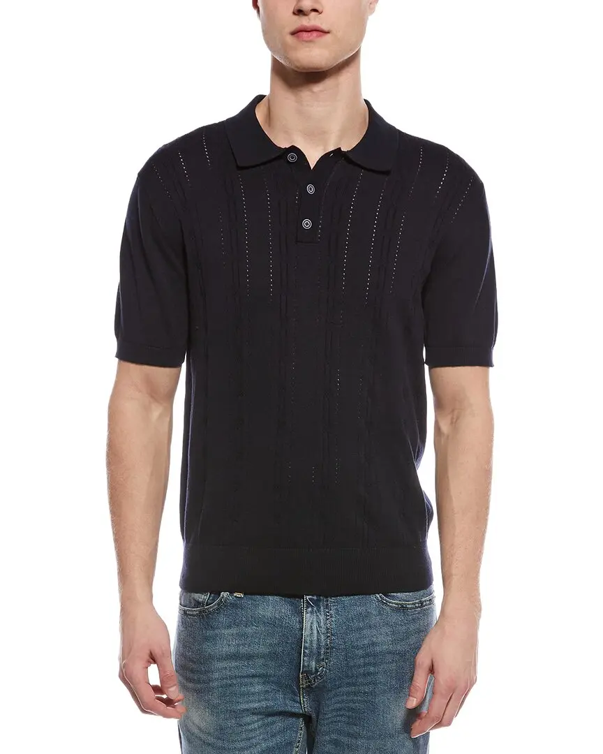 WEATHERPROOF VINTAGE Pointelle Polo Sweater