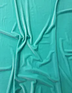 Jade Stretch Velvet Fabric