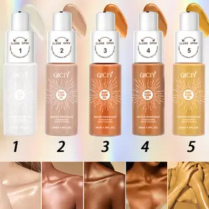 QICIY five styles of liquid cosmetic highlight waterproof sweat proof durable concealer brightening shadow liquid three-dimensional modeling easy to use makeup beginners and daily makeup and professional makeup artist essential artifact Bronzer Beige