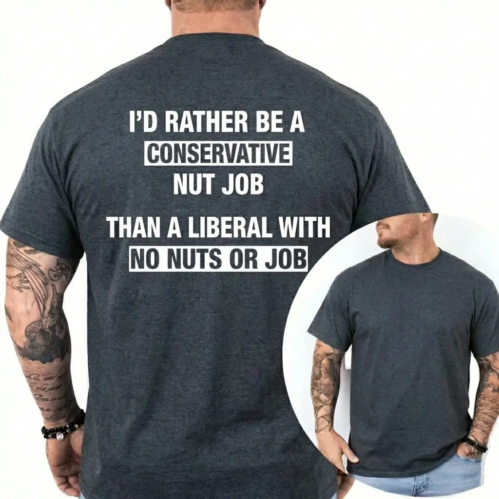 Funny Conservative T-shirt, I'd Rather Be A Conservative Shirt, Republican Tee, Trending Men Women Cotton Top