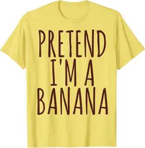 Funny Lazy Halloween PRETEND I'M A BANANA Gift Womens Mens T-Shirt - Tomasleza Shop 77B07XHD7J1P