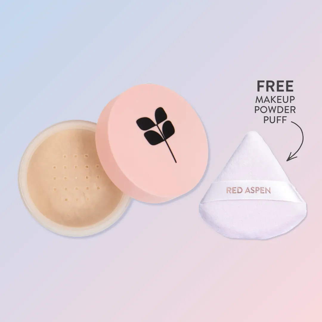 Red Aspen Aspen Set Skincare-Infused Setting Powder | Blurring & Hydrating Loose Powder with Hyaluronic Acid + Aspen Bark