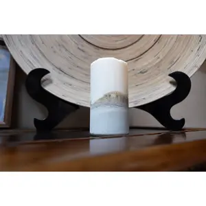 #30 Pillar candle with Concrete base