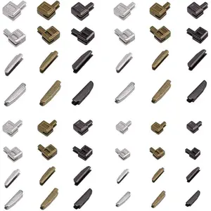 12 Sets Metal Zipper Latch Slider Retainer 3 Color #3#5#8#10 Insertion Pin Zipper Bottom Zipper Stopper for Metal Zipper Repair Zip Sewing Replacement DIY, 24 count