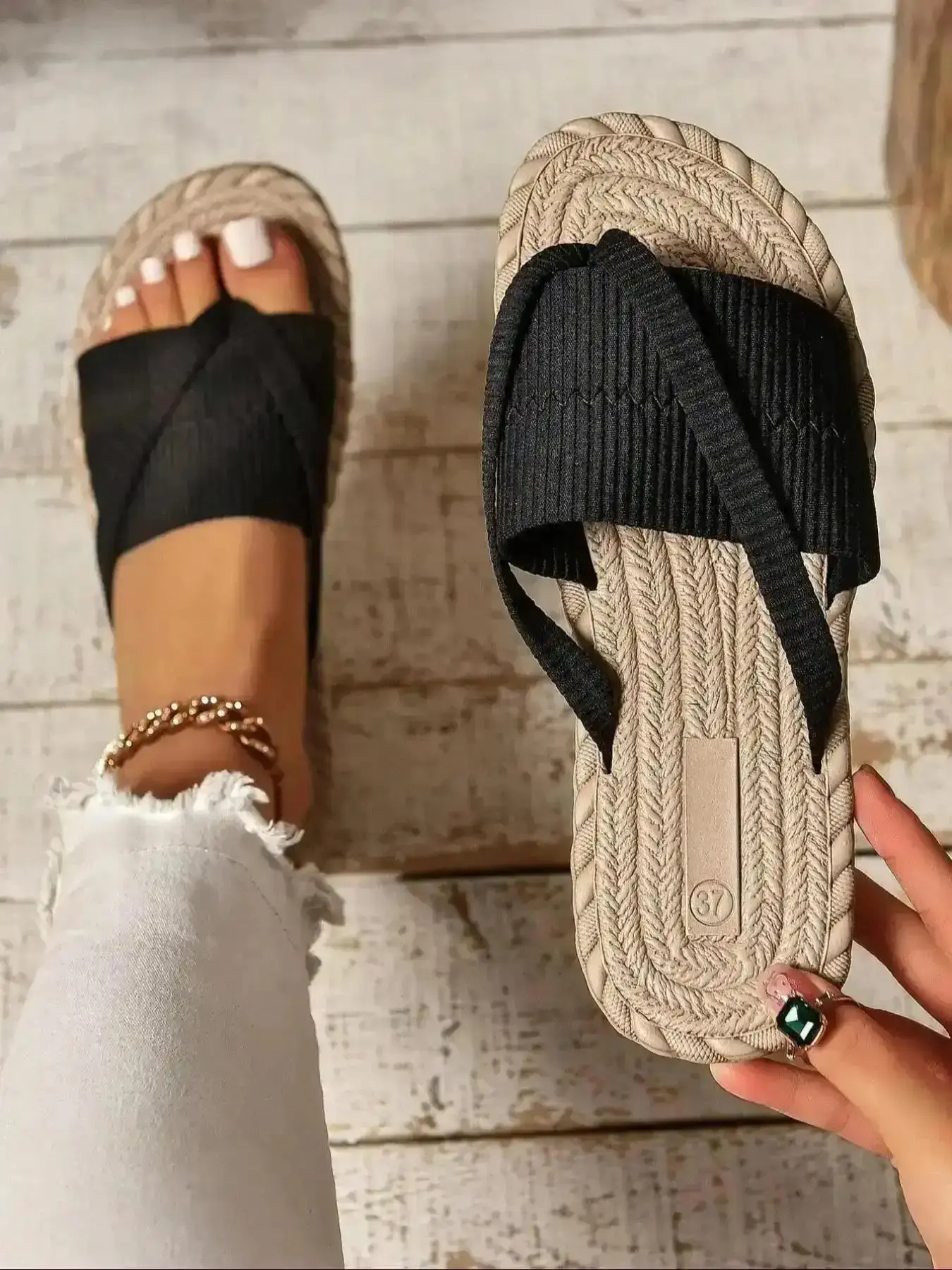 2026 New Model Women's Style Design Beach Summer Slds Light Flat Rubber Sndls Daily Comfy Open-Toe for Outdoor Vacation and Wear breezy shoe weekend essential Everyday Pair Versatile Shoes relaxed trendy comfortable