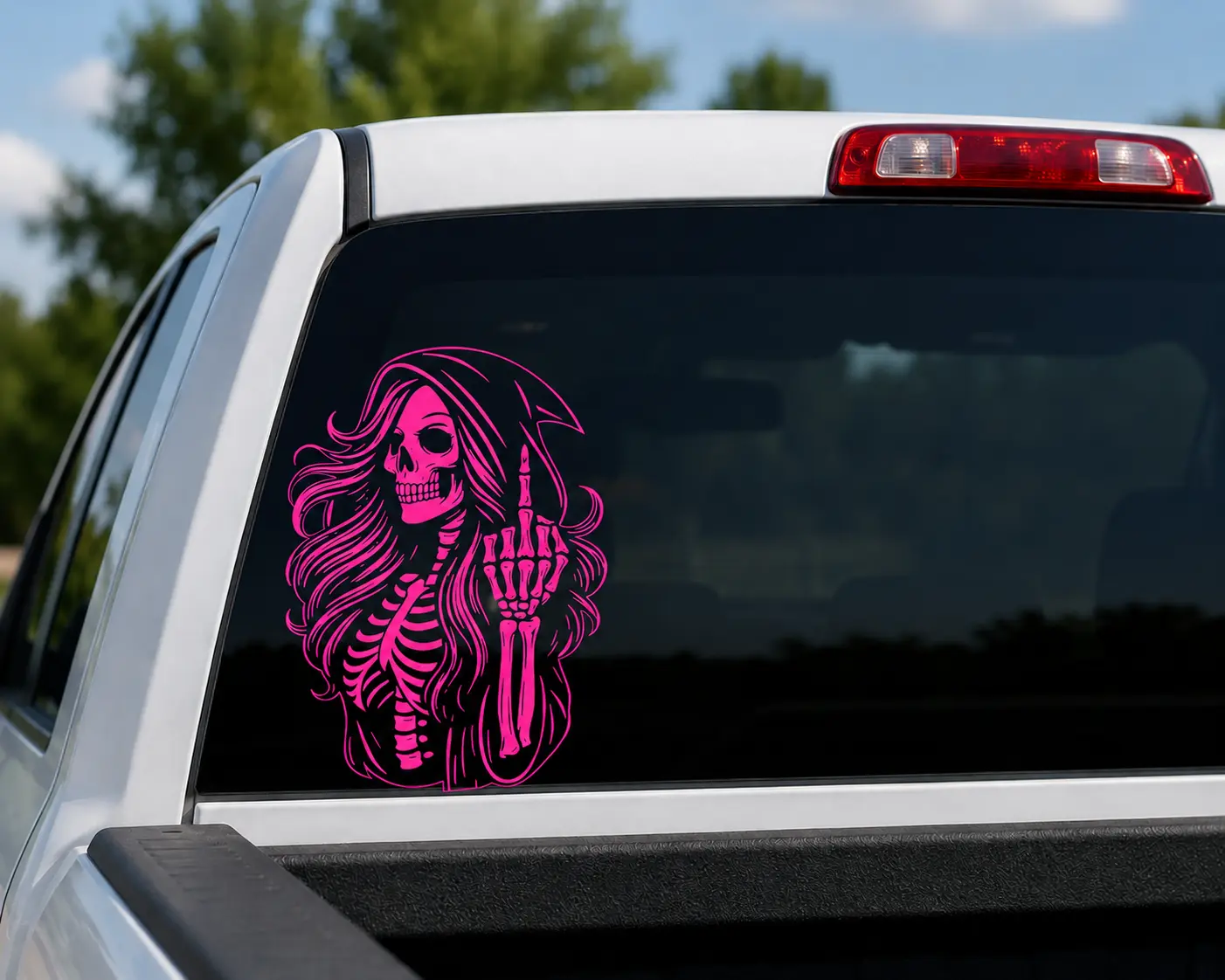 Baddie skeleton vinyl decal