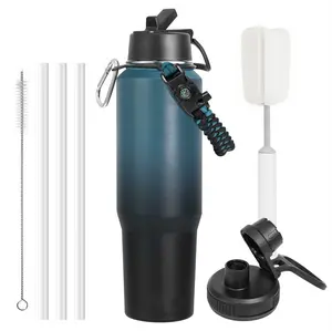 40oz Insulated Water Bottle for Cup Holder, Insulated Tumbler Travel Bottle for Car Cup Holders