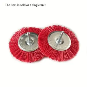 Round T-shaped handle with rod wire brush - used for wood polishing, sanding, and drill cleaning, DIY projects, and professional use as a durable cordless tool, woodworking tool, and ergonomic grip