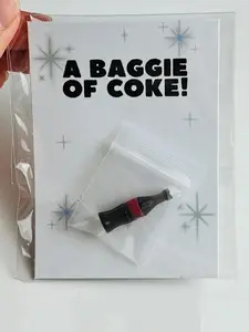 1pc/5pcs Prank Bag of Coke Funny Novelty Gag Gift Trinket Party Present Joke Friend Birthday Cocaine Drugs Wedding Favor Christmas Stocking Stuffer