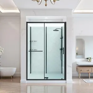 VEVOR Shower Enclosure, 36 in. Dx 48 in. Wx 79.1 in. H, Framed Sliding Shower Door with 1/4 in. Clear Tempered Glass, Complete Bathroom Alcove Stall with Non - Slip Base Kit Triple - Sided Wall PanelsVEVOR Super Brand Day
