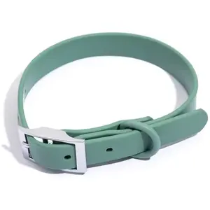 Matte Waterproof Dog Collar – Soft Silicone-Coated, Odor-Resistant
