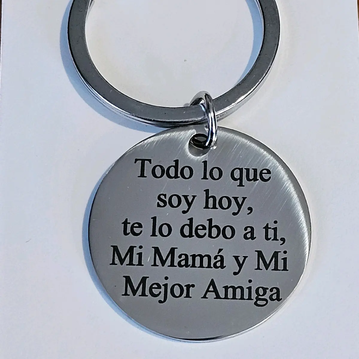 Spanish! Mom Best Friend Keychain - Durable Stainless Steel with "Mi Mamá y Mi Mejor Amiga" Message, Perfect Gift for Any Mom, creative gift tiktokshop