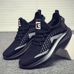 (New)Men'S  Knit Sports Sneakers: Sleek Design And Eye - Catching Details(Gift)11