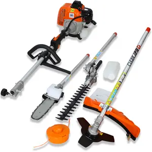 Hardware 4 in 1 Multi-Functional Trimming Tool, 33CC 2-Cycle Garden Tool System with Gas Pole Saw, Hedge Trimmer, Grass Trimmer, and Brush Cutter EPA Compliant