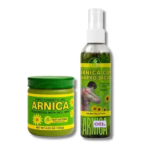 Arnica Massage Combo – Oil 6 fl oz + Gel 4.23 oz – Natural Topical Set for Muscles & Joints,Fast-Absorbing, Botanical Aroma,Daily Massage Therapy Use – Non-GMO,100% Natural – Authentic by BexpertsUSA
