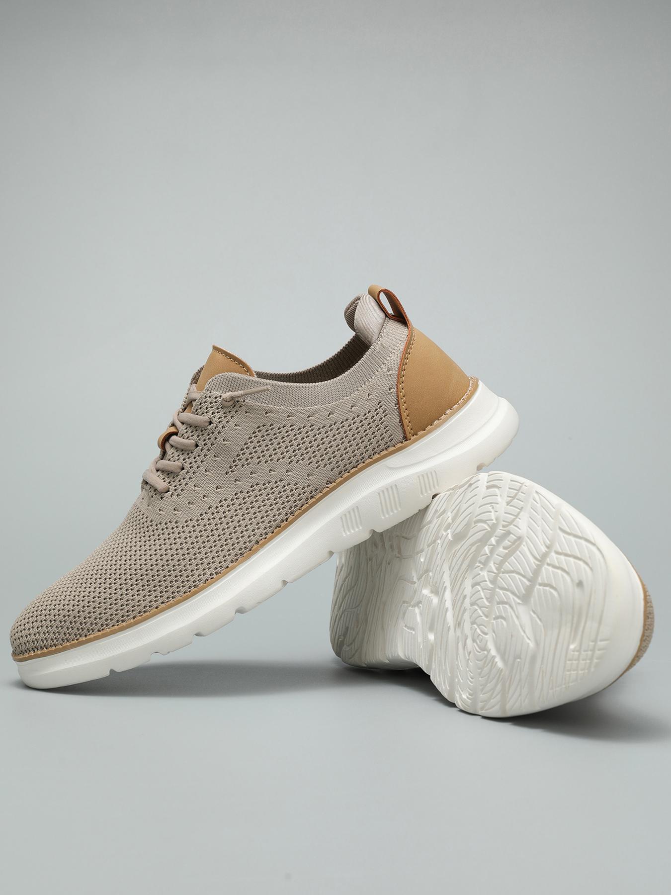 Mens Casual Dress Oxfords Shoes Fashion Mesh BusinessWalking Work Slip on Sneakers Comfortable LightweightSoft Sole Red Boy Running Closed Trainer Footwear Runner Training Athletic Training