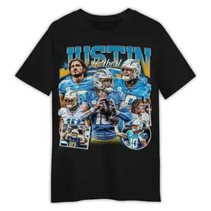 Justin Herbert Shirt, Football American Graphic Vintage, 90s Bootleg Inspired Gift Fan Unisex Shirt,