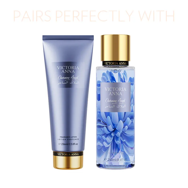 Birthday Gift,Women's Perfume Fragrance Mist & Lotion Set -Charming Angel, Pear, Bergamot, Rose, Peony, Cyclamen, Freesia, Musk, Plum, Amber, Patchouli, Mother's Day Gift