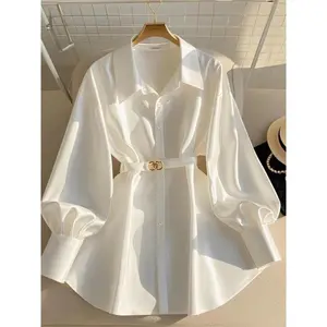 Autumn Women's Fashion Light Design White Shirt Top for Women