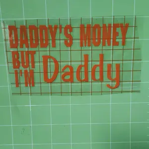 Daddys Money But I'm Daddy Blue Collar Car Decal