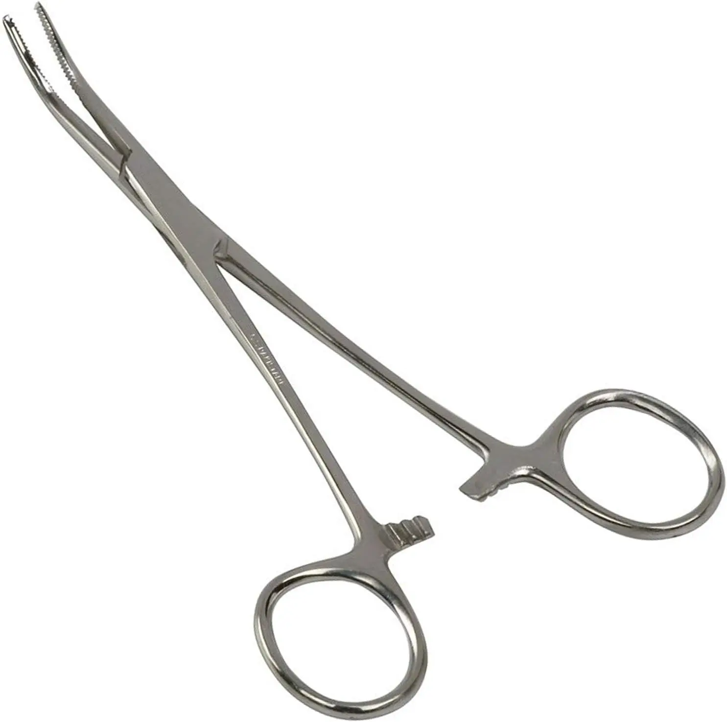 Kelly Forceps Locking Tweezers Clamp, Silver, Curved, 5-1/2 Inch, 1 Count (Pack of 1)