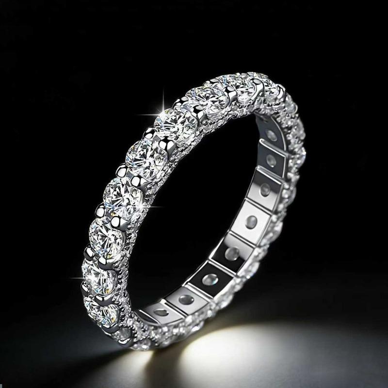 Moissanite Women's Engagement Ring, S925 Silver 3*3mm Luxury Minimalist Ring, Suitable for Daily Wear, Birthdays, Holidays, and Wedding Gifts