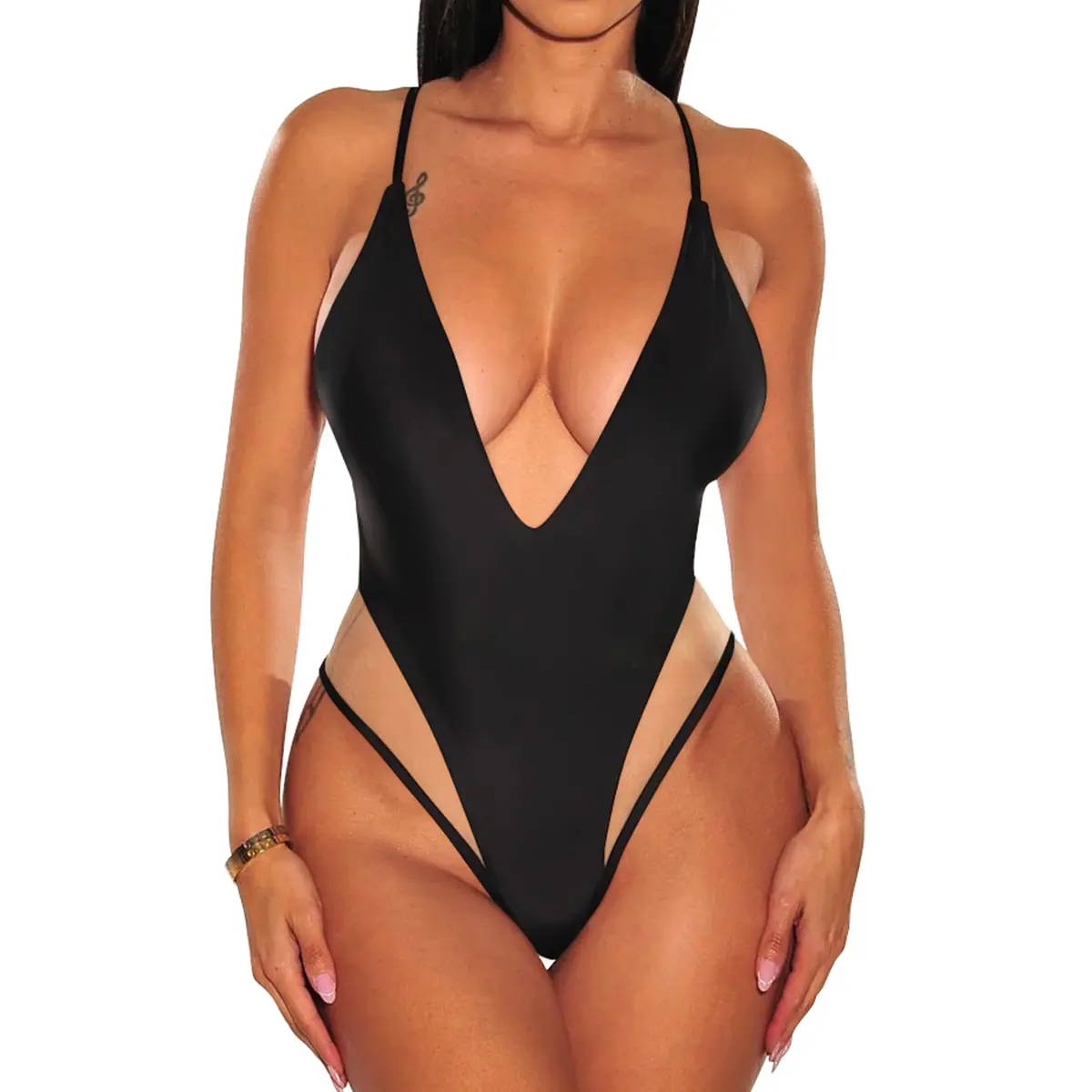 Aprilake Women’s Sexy Spaghetti Adjustable Strap Deep V Neck Backless See-through Mesh Swimsuit Aprilake Women’s Sexy Spaghetti Adjustable Strap Deep V Neck Backless See-through Mesh Swimsuit