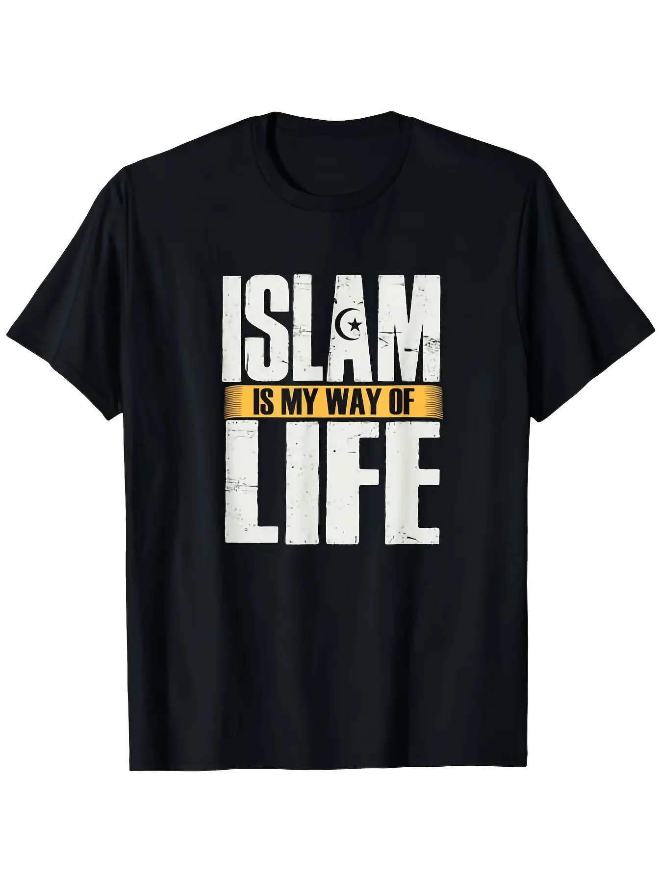Men'S T-Shirts for The End of The Year Featuring Islamic Faith Symbols, Perfect As a Gift.Made from Soft, Breathable Fabric, These Comfortable Short-Sleeve Shirts Are Ideal for Summer.They Are Machine Washable And Suitable for All Seasons