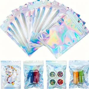 Holographic Laser Self-sealing Bag, Reusable Waterproof PP Material Gift Wrapping Bag, Gift Packaging Supplies for Phone Cases, Candy, and Small Gifts