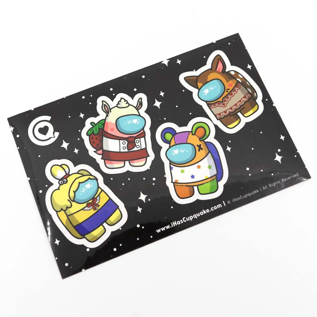Cute Sus Beans - Sticker Sheet