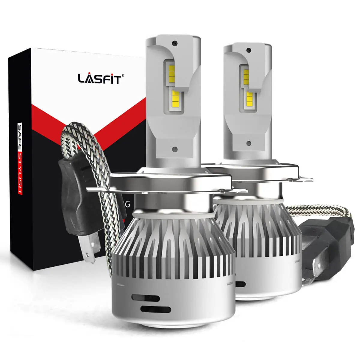 Lasfit 60W 9003 H4 HB2 LA Plus Series | 6,000LM 6000K LED Bulbs
