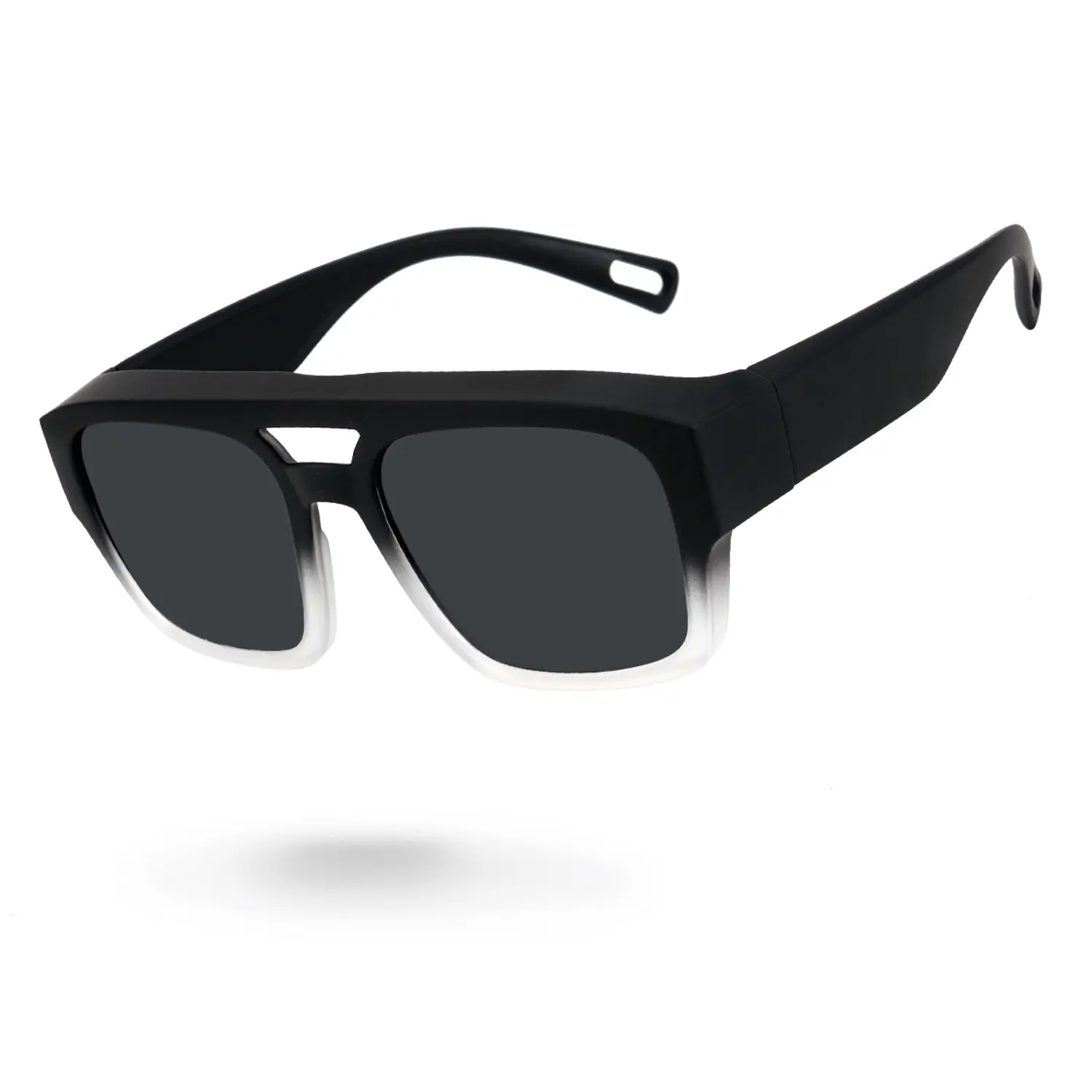 P1 Black Gradient White Frame/Grey Lens