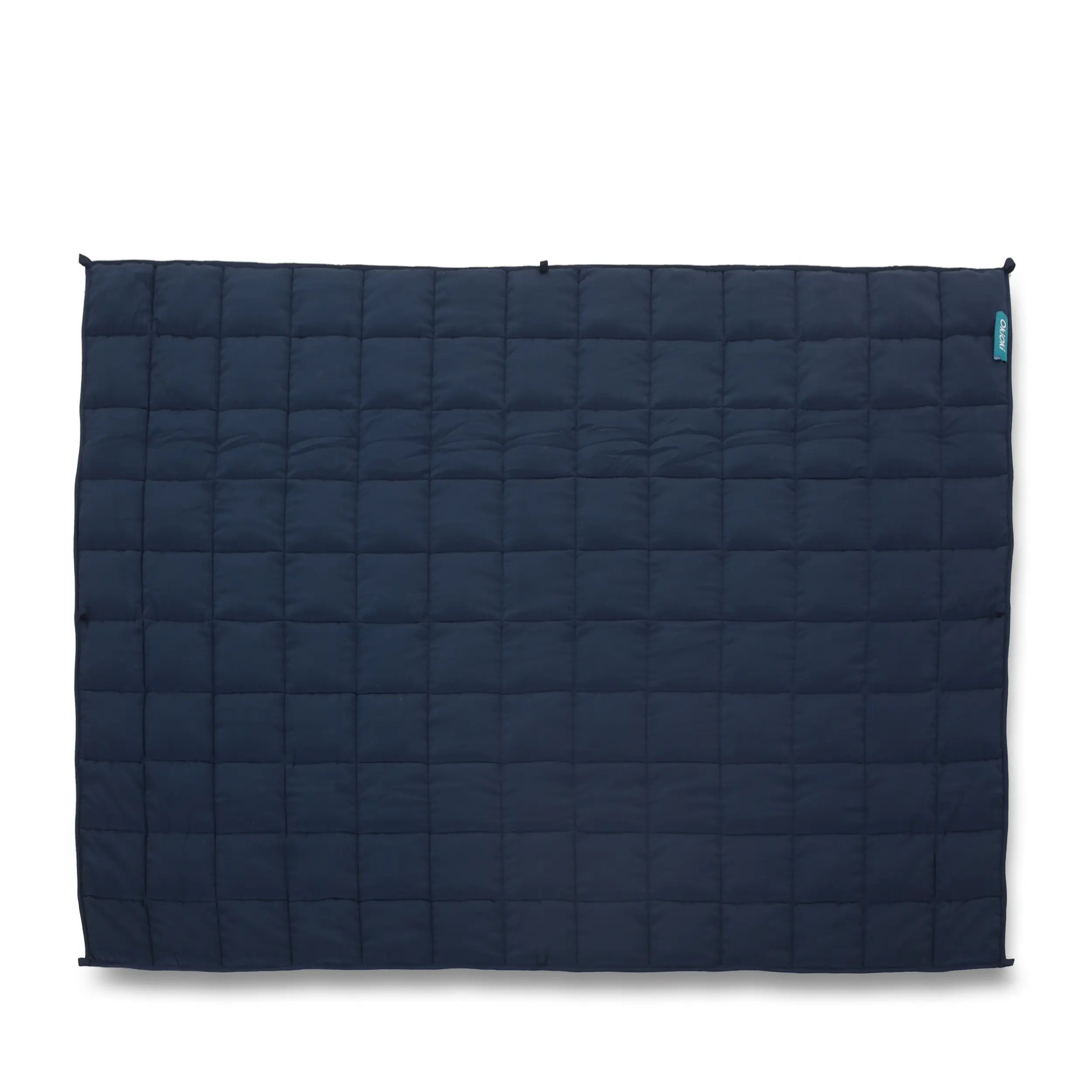 Weighted Blanket Queen Size 60x80 Inches 20 lbs Navy Blue 100% Cotton 7-Layer Cooling Design with Glass Beads for Stress Relief and Better Sleep Machine Washable
