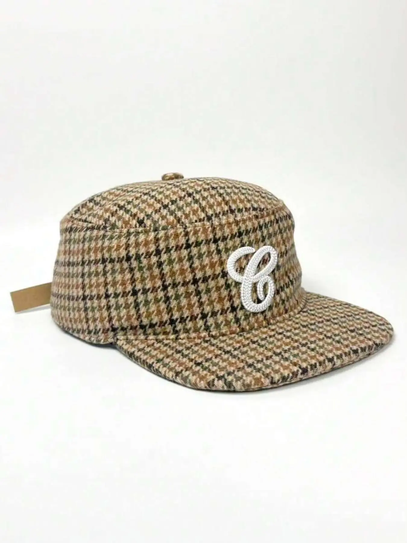 1 Piece Men's G Letter Embroidered Leopard Print Adjustable Hat, Street Hip Hop Plaid Flat Brim Cap, Warm Sun Protection, Unique Gift, Casual Summer Hat