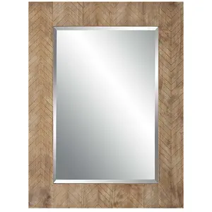 Wood Frame Rectangular Mirror