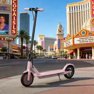 Electric Scooter,8.5" Tires,350W Motor,Up to 19MPH Max Speed,Portable Electric Scooter with Light, Suitable for Female Girls,Halloween Gifts