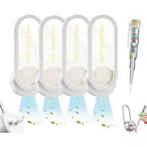 4 Pack Air Purifier Plug In for  Night light design,Air Ionizer Purifier Plug In,Portable Negative  Generator,Ionic Air Freshener For  Odor,Kitchen Odor,Dust, Smell
