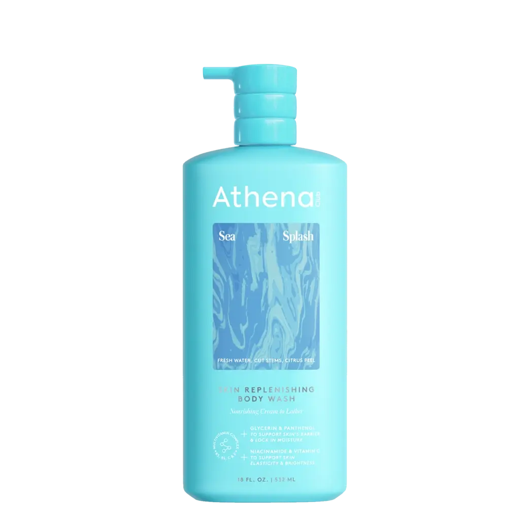 Sea Splash | Athena Club Skin Replenishing Body Wash | Fresh Water, Cut Stems, Citrus Peel | Nourishing Formula Powered By Shea Butter, Avocado Oil, and a Vitamin-Rich Complex