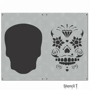 Sugar Skull Stencil – 2 Layer