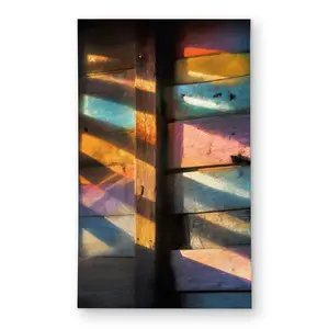 MWW C1ROAR35QJXU70 3 x 5 ft. Casting Rainbows Blue Outdoor Rectangle Area Rug for Home Decor