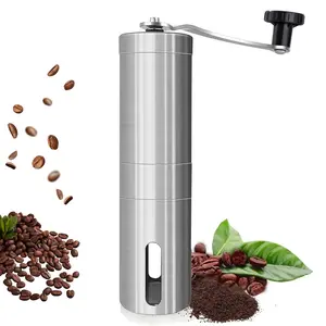 Manual Coffee Grinding Tool, 1 Count Stainless Steel Hand Crank Coffee Bean Mill, Coffee Making Tool for Home Office Travel Camping